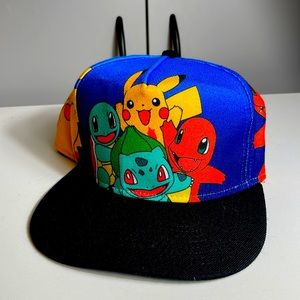 2015 Authentic Pokemon Nintendo Characters All Over Snapback Hat Cap One Size